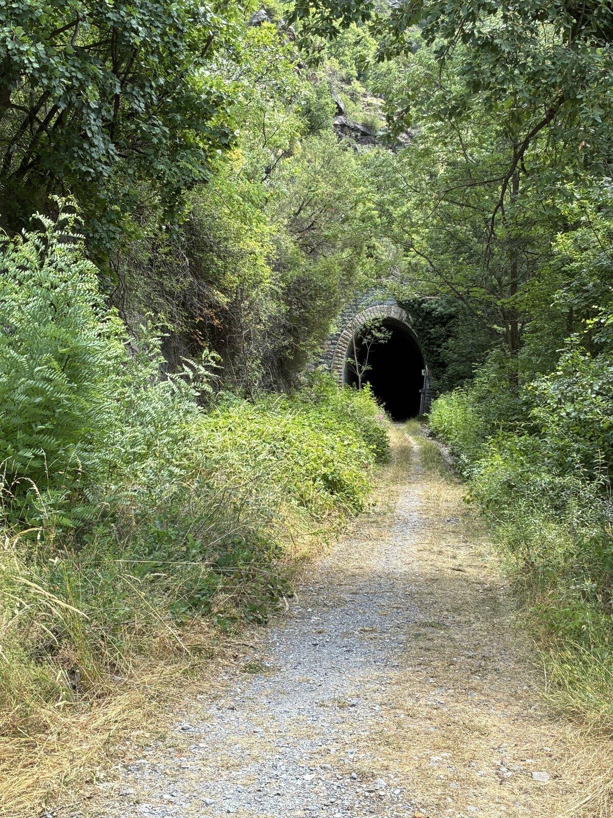 Spooky tunnel outside.