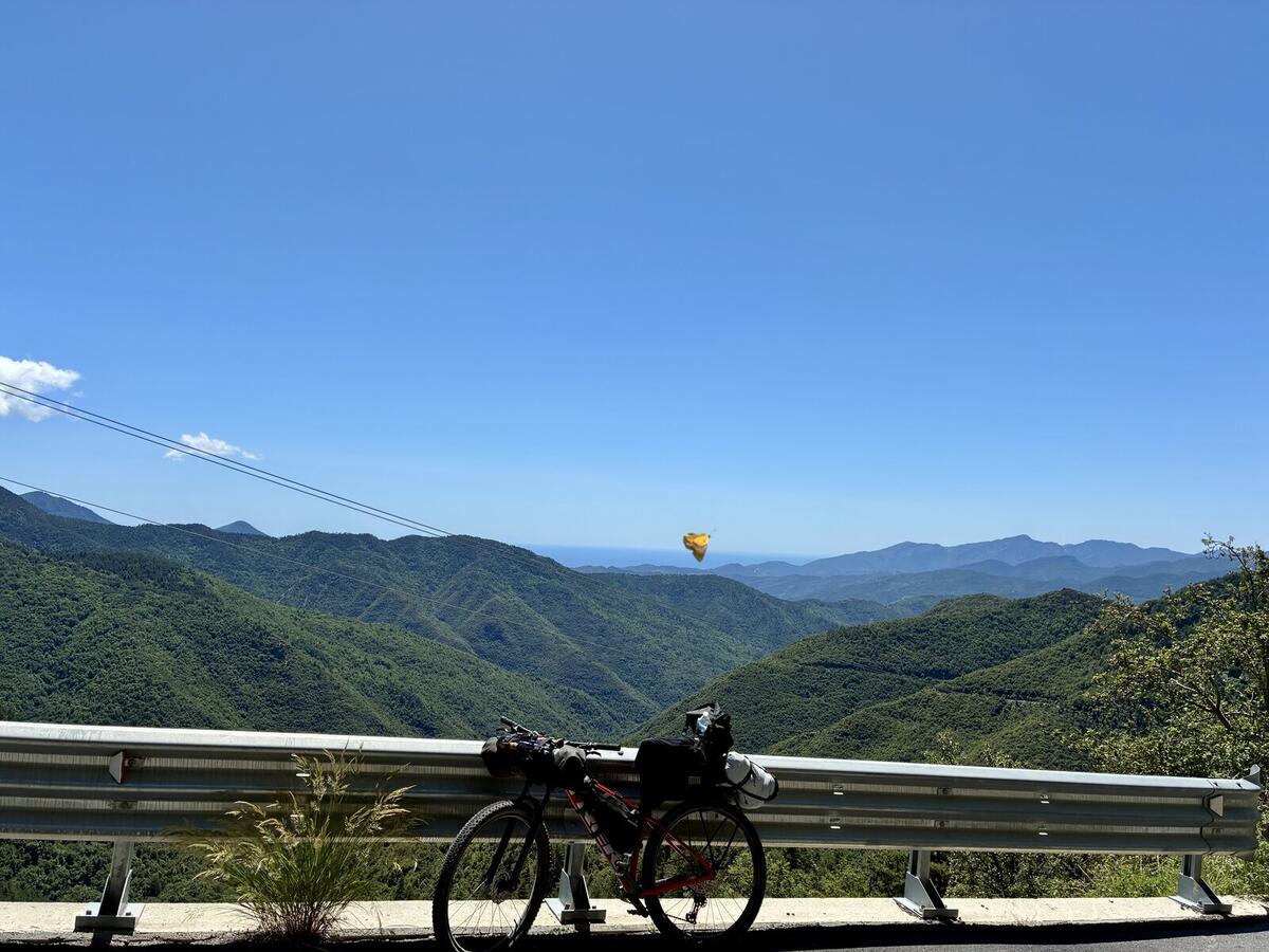 First large climb up from Menton